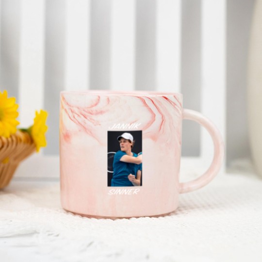 Discover JANNIK SINNER TENNIS Cottonrulz Oversize White Marble Mugs