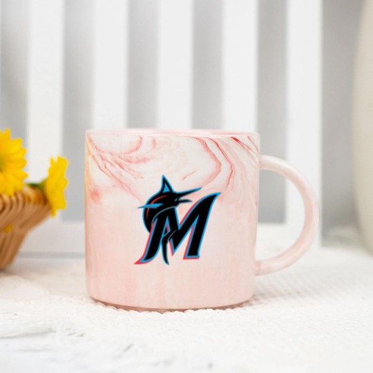 Discover The Miami Marlins Baseball Team Marble Mugs