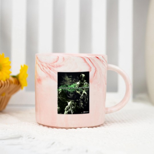 Discover 2009 Call of Duty Modern Warfare 2 IW Promo Vintage Y2K Marble Mugs