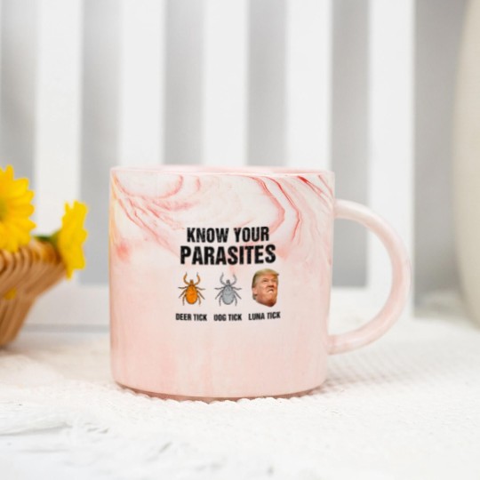 Discover Know Your Parasites Deer Tick Dog Tick Luna Tick Marble Mugs