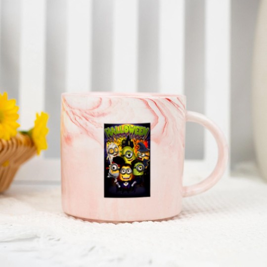 Discover Unisex Halloween Minions Jersey Short Sleeve Marble Mugs