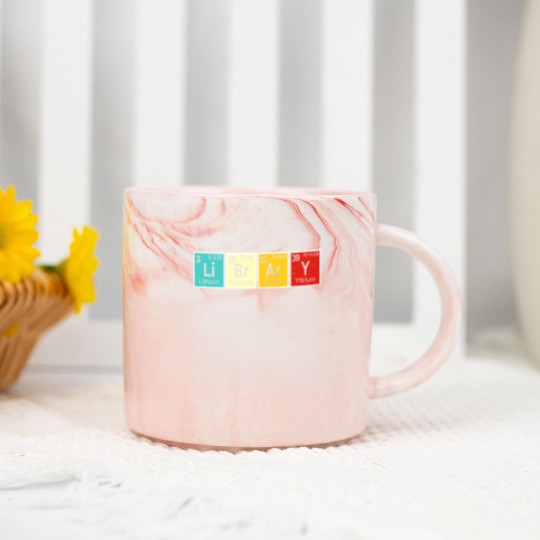 Discover Library Periodic Table Library Reading Book Worms Marble Mugs