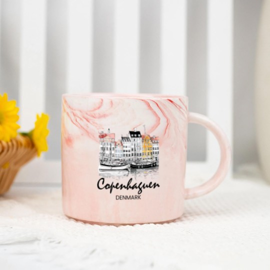 Discover Copenhagen Denmark Marble Mugs