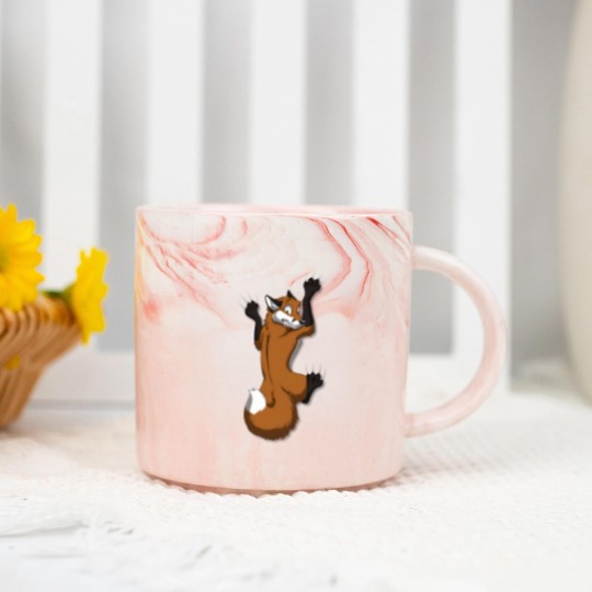 Discover Clinging Red Fox Marble Mugs