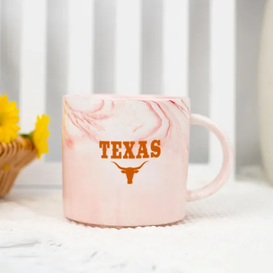 Discover texas tx american longhorn united states font Marble Mugs