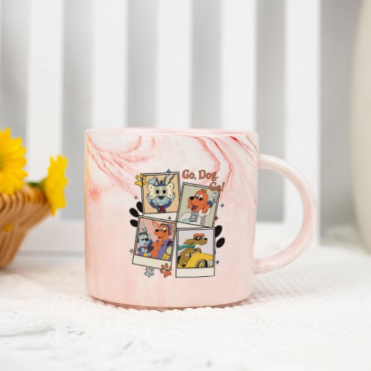 Discover Go Dog Go Polaroid Marble Mugs | Vintage Go Dog Go Marble Mugs | Go Dog Go Family Birthday Marble Mugs | Dog Birthday Party Marble Mugs