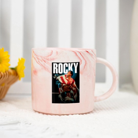 Discover Rocky IV American Flag Portrait Marble Mugs