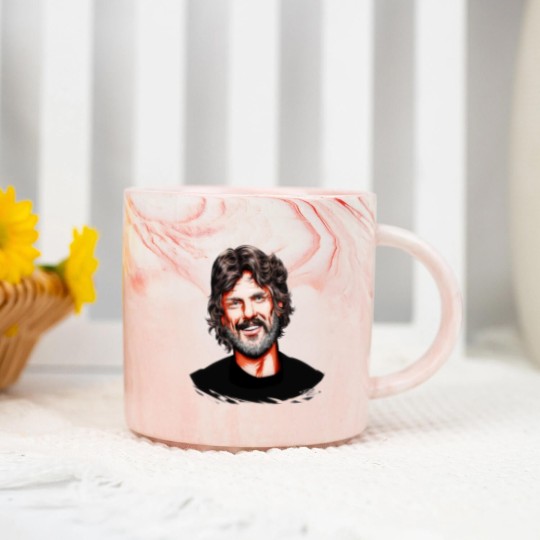 Discover Kris Kristofferson - An illustration by Paul Cemmick Marble Mugs