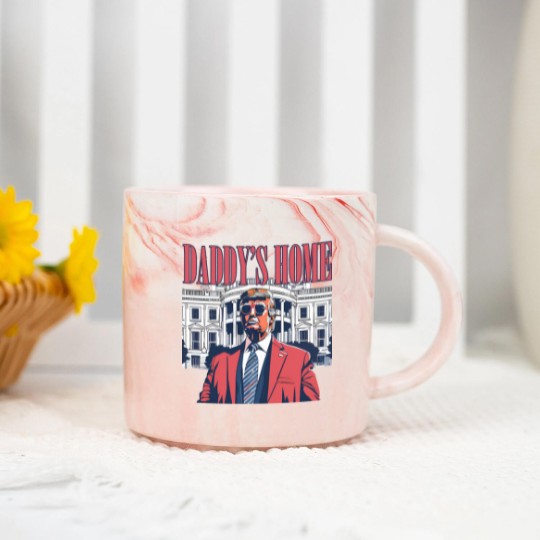 Discover Daddy's Home Marble Mugs, White House 2024 Marble Mugs, Get In Losers Marble Mugs