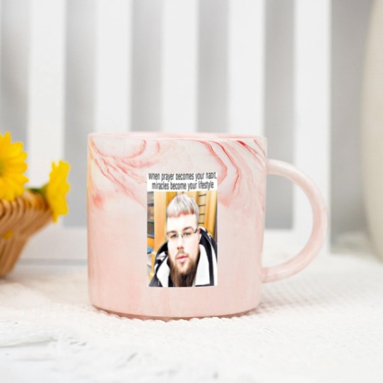 Discover (joeyy) when prayer becomes your habit, miracles become your lifestyle Long Marble Mugs