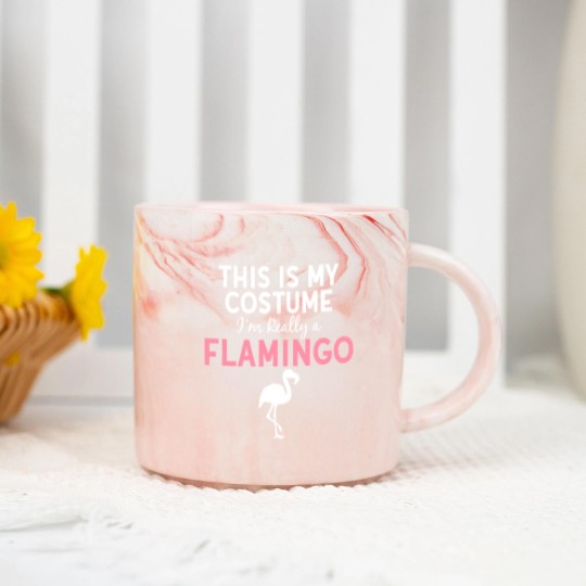 Discover Pink Flamingo This Is My Costume Im a Flamingo Halloween Funny Costume 578 Flamingos Marble Mugs