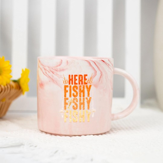 Discover Fishing Funny Fishing Marble Mugs