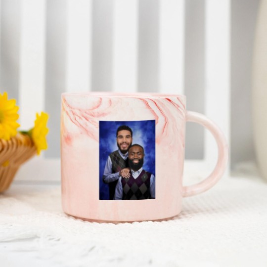 Discover Jayson Tatum and Jaylen Brown "Step Brothers" Portrait Marble Mugs