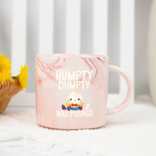 Discover Humpty Dumpty Was Pushed Conspiracy Marble Mugs