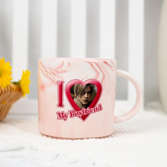 Discover I Love My Boyfriend Leon Kennedy Marble Mugs