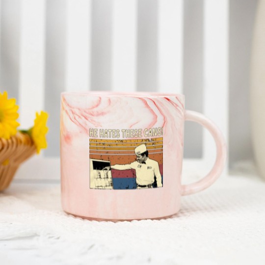 Discover The Jerk - He Hates These Cans Coffee Mug Marble Mugs