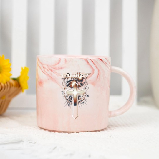 Discover Skillet Vintage Skillet Logo Marble Mugs