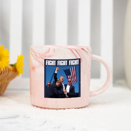 Discover Trump Fight Fight Fight - Trump Fight - Marble Mugs
