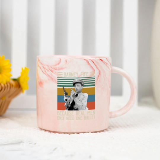 Discover Barney Fife Because Real Men Only Need One Bullet 1 Marble Mugs