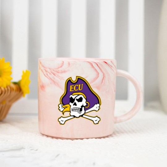 Discover East Carolina-Pirates-Logo Marble Mugs