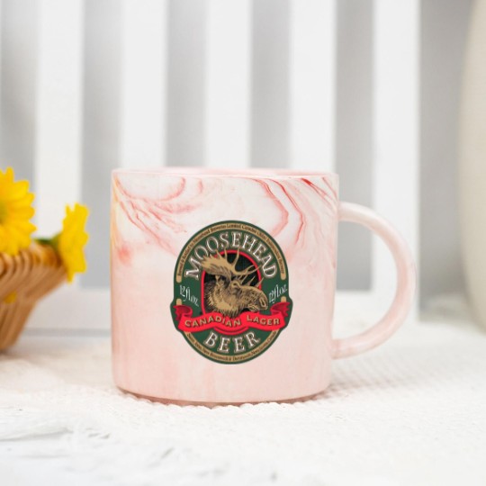 Discover 80s Mooseheads Beer Marble Mugs