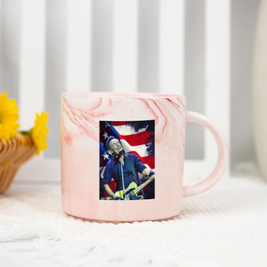Discover Bruce Springsteen Graphic Marble Mugs  Bruce Springsteen Marble Mugs Tour 2024 Marble Mugs