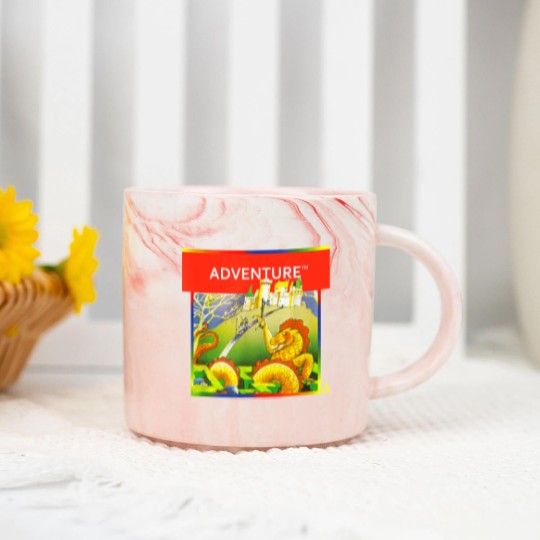 Discover Atari Adventure Box Art Marble Mugs