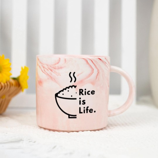 Discover Rice is Life. Tri-blend Marble Mugs