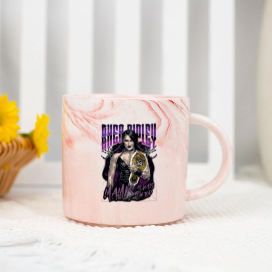 Discover Rhea Ripley Vintage Wrestling Marble Mugs