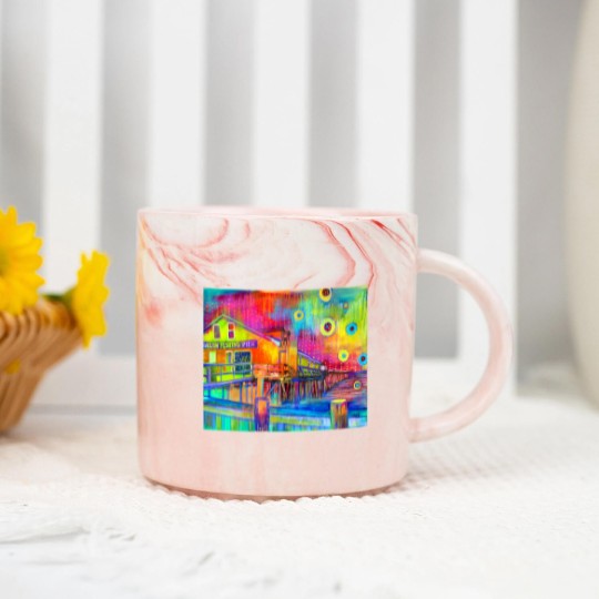 Discover Avalon Pier Long Marble Mugs