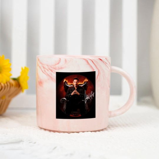 Discover Lucifer circle script photographic print Marble Mugs