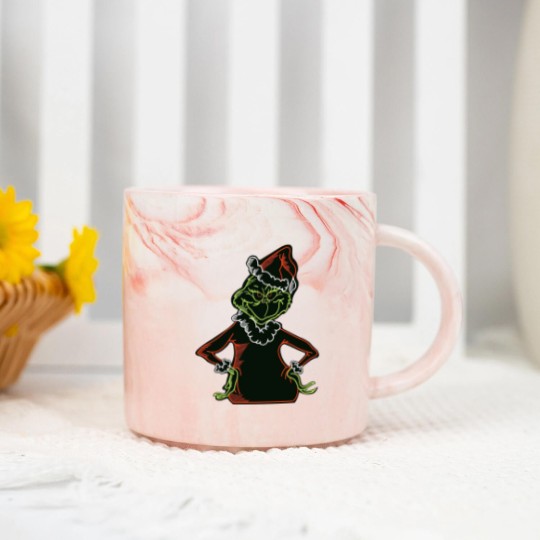 Discover Neon funny character - funny character Stole Christmas - Marble Mugs
