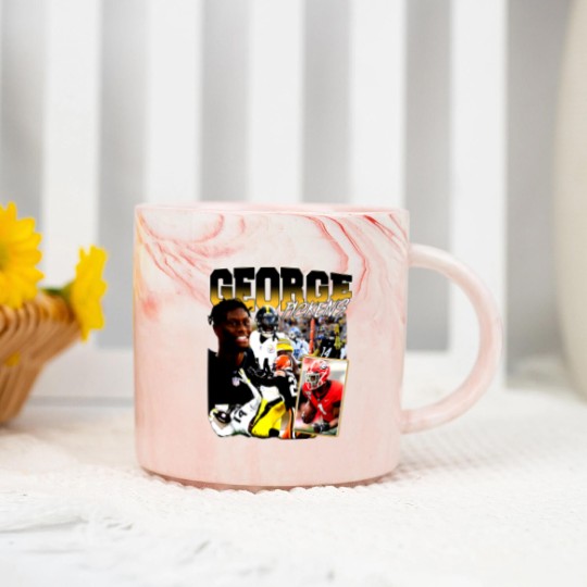 Discover George Pickens Vintage 90s Graphic Style Marble Mugs