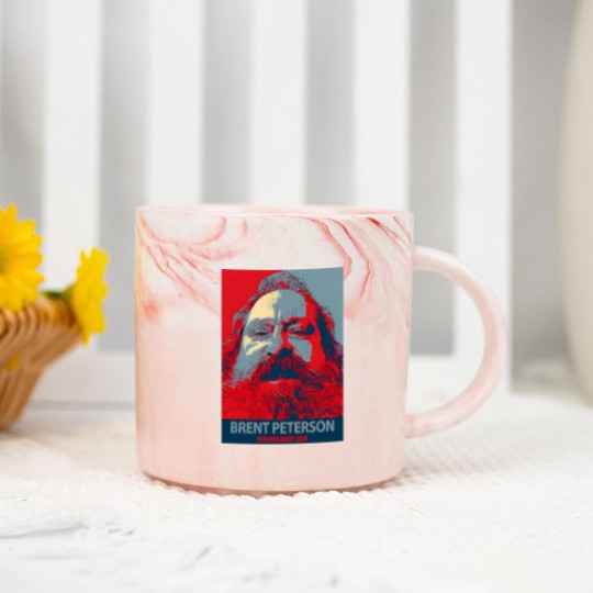 Discover Vote Brent Peterson 2024! Marble Mugs