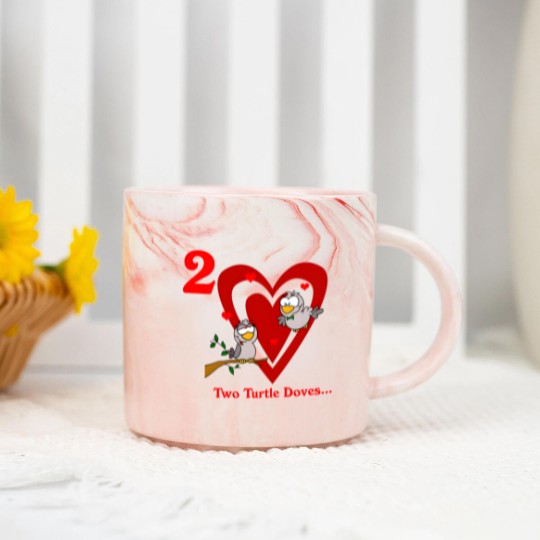Discover Two Turtle Doves Marble Mugs