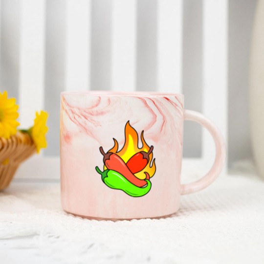 Discover hot peppers Marble Mugs