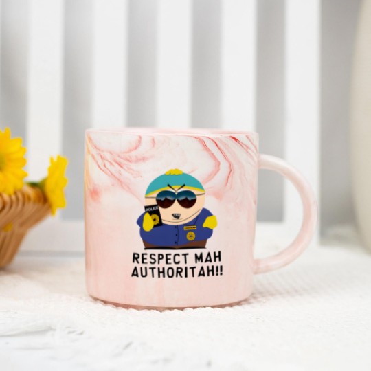 Discover RESPECT MAH AUTHORITAH! Temporary design Marble Mugs