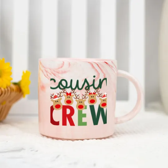 Discover Cousin deer crew Marble Mugs, Cousin Crew Christmas Marble Mugs