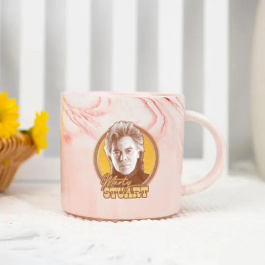 Discover Marty Stuart / Faded-Look Country Fan Art Design - Marty Stuart - Marble Mugs