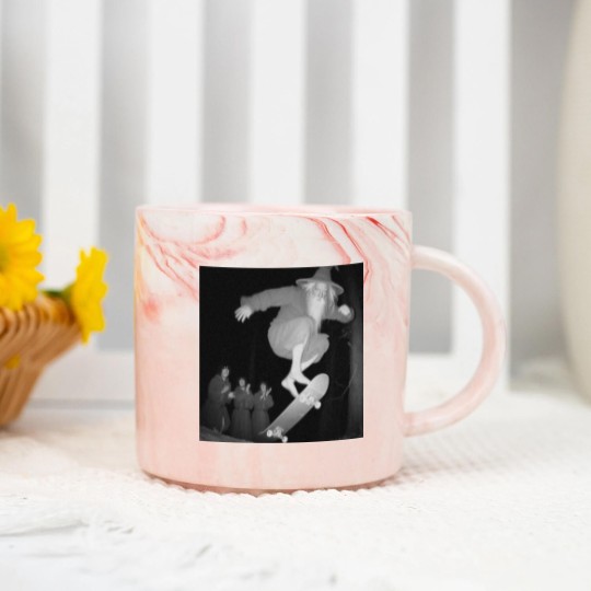 Discover Gandalf skateboarding Marble Mugs, Gandalf skating in the woods Marble Mugs