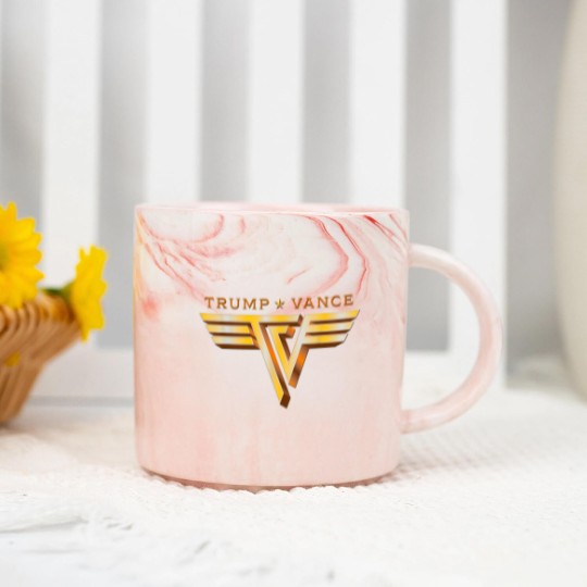 Discover Trump Vance TV Rocker Gold Logo Vintage Trump Vance 2024 Marble Mugs