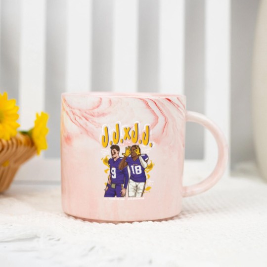 Discover Heavyweight Justin Jefferson x J.J. McCarthy "Championship Mindset" Crewneck Marble Mugs