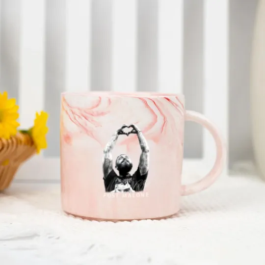 Discover Post Malone Hand Hearts Marble Mugs