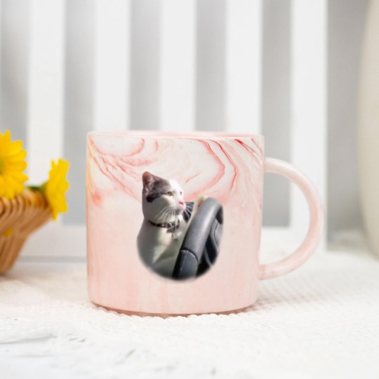 Discover Cat Driving A Car Instagram Katze Marble Mugs