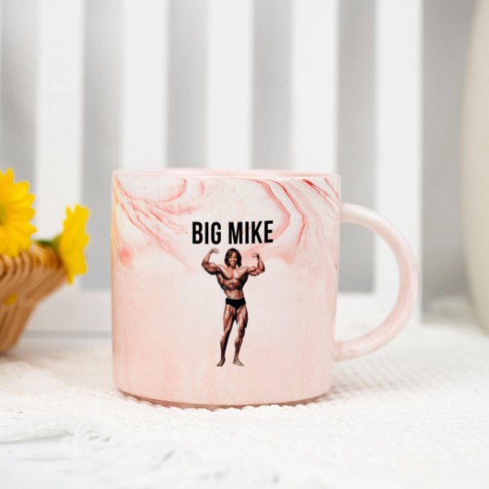 Discover Big Mike Michelle Obama Funny Marble Mugs Unisex Heavy Cotton Marble Mugs