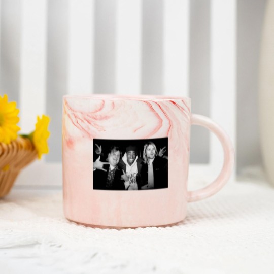 Discover Chris Farley Kurt Cobain Tupac Unisex Marble Mugs
