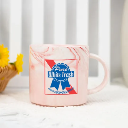 Discover Funny Redneck Gift, Pure White Trash Marble Mugs