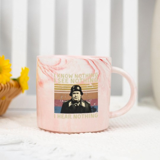 Discover Hogan's Heros I Know Nothing I See Nothing I Hear Nothing Vintage Marble Mugs