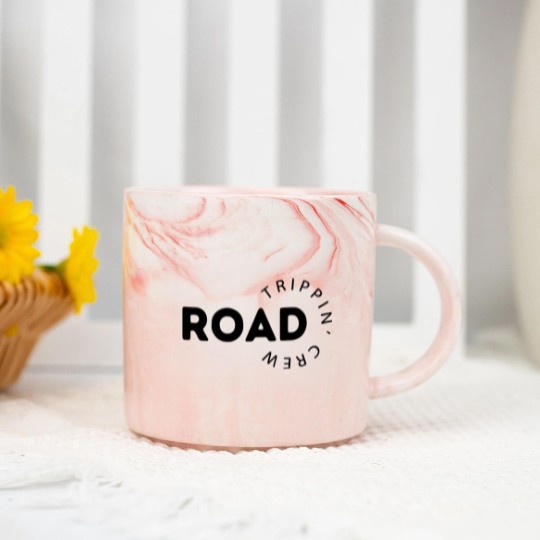 Discover Road Trippin Crew Marble Mugs, Family Vacation Marble Mugs, Vacation Marble Mugs