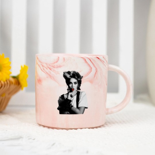Discover Cool Madonna Lollipop Tour Cotton White Marble Mugs